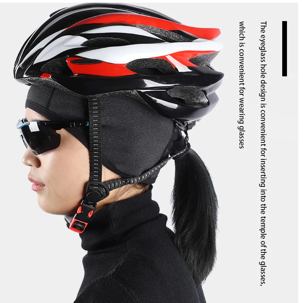 

Winter Ski Cap Windproof Thermal Fleece Cycling Cap Running Skiing Motocycle Head Hat Snow Road Bike Outdoor Headwear