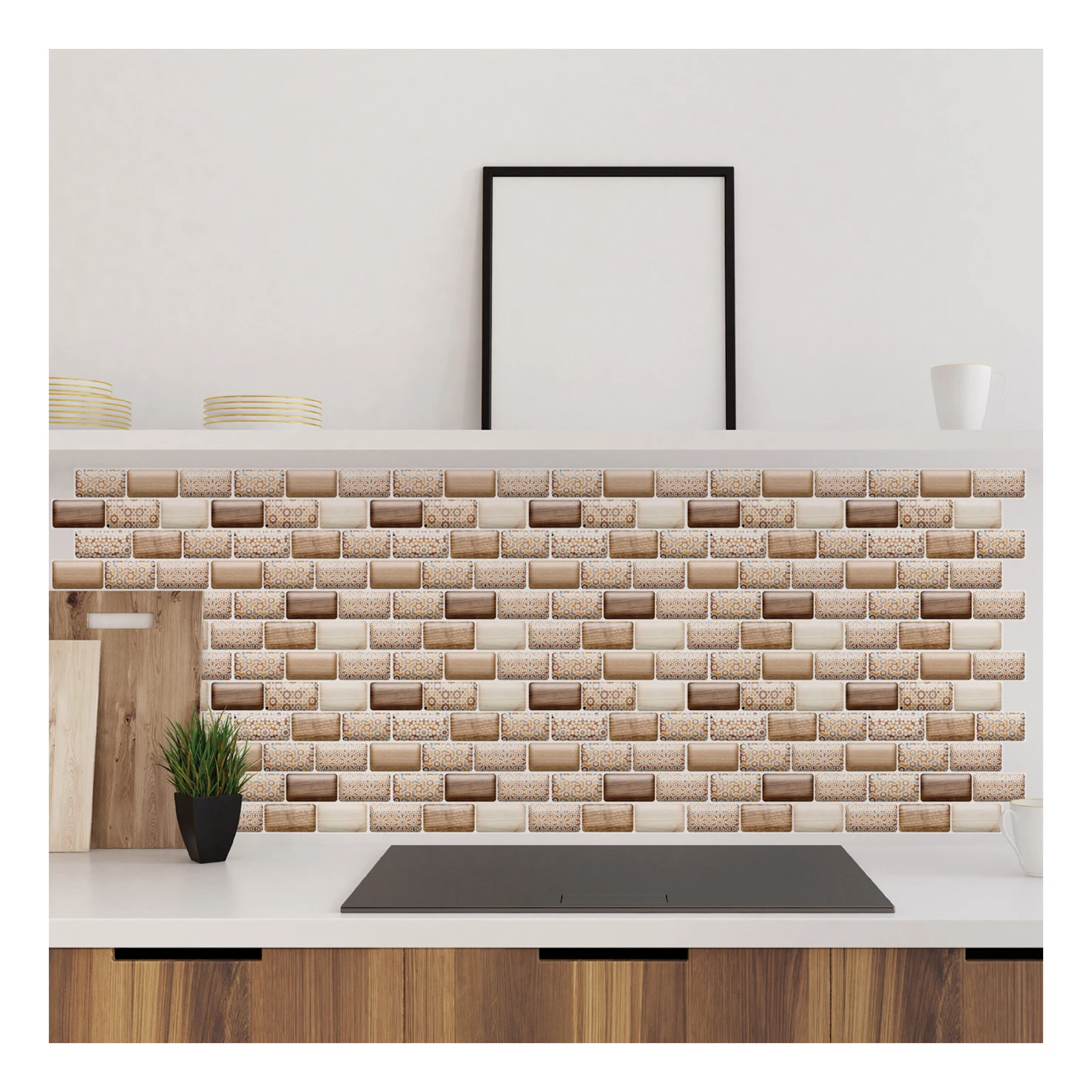 3D обои сделай сам самоклеящиеся водонепроницаемые жиростойкие наклейки из ПВХ с