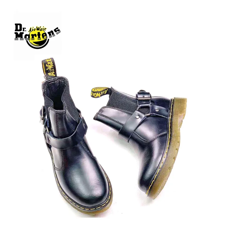 Мужские и женские ботинки Dr.Martens без шнуровки с ремешком на пряжке челси унисекс
