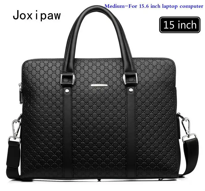 

New Double Layers Men's Leather Business Briefcase Casual Man Shoulder Bag Messenger Bag Male Laptops Handbags Men Travel Bags