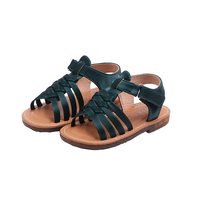 Детская обувь Новинка лета 2020 Детские плетеные сандалии с мягкой подошвой