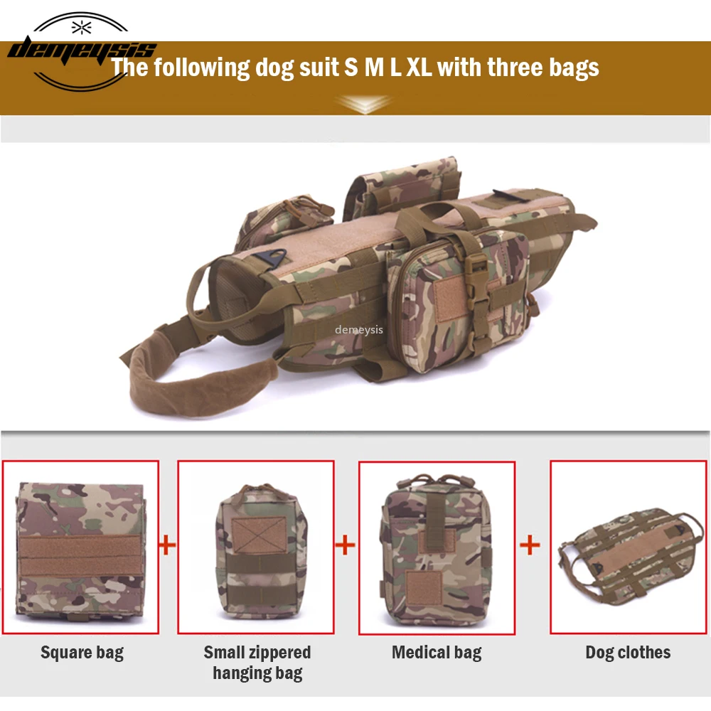 Тактический жилет для собак рабочие жилетки K9 шлейка Molle с ручками универсальный