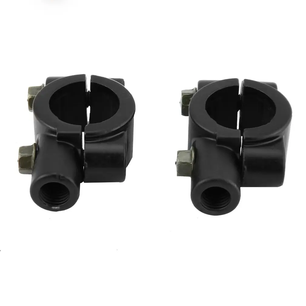 2 Pcs Universal Motorcycle Black/Chrome Handlebar Rearview Mirror Mount Adapter Holder Clamp For Honda 8MM/10MM | Автомобили и