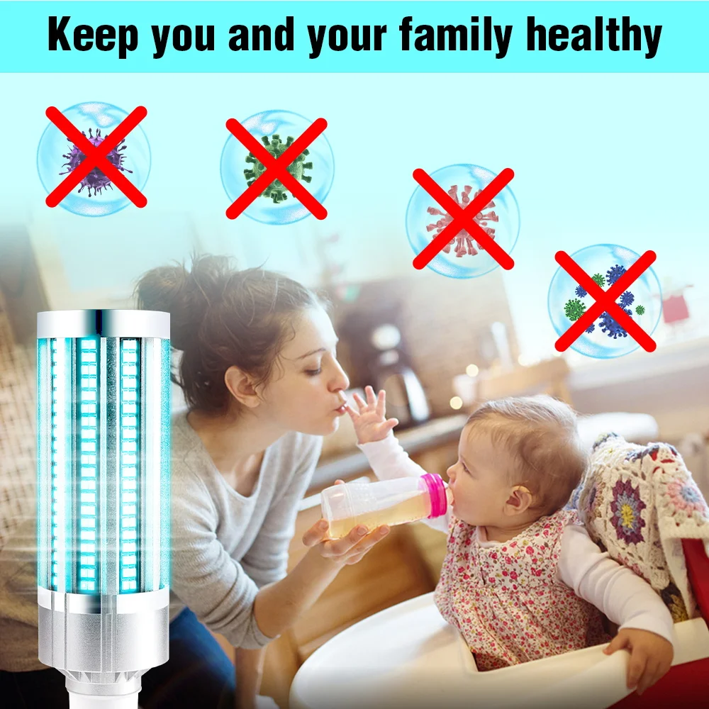 

UVC Lamp E27 Sterilizer Disinfection LED Lamp UV Ozone Lamp Virus Killer timing control Corn Bulb Germicidal Sterilization 220V