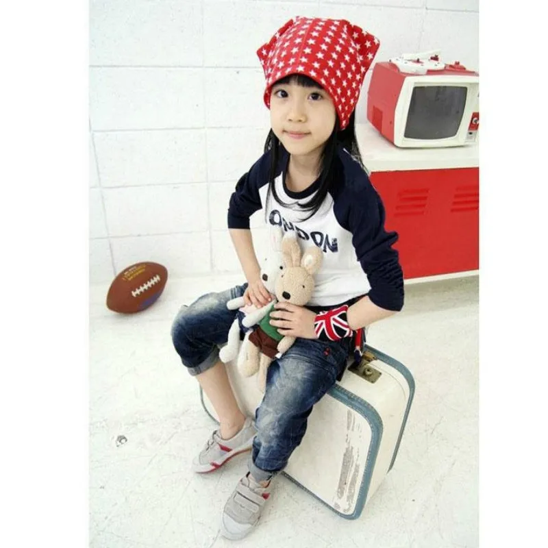 

Высококачественная детская весенне-осенняя хлопковая футболка с длинными рукавами и надписью, топы для мальчиков и девочек, детская одежда