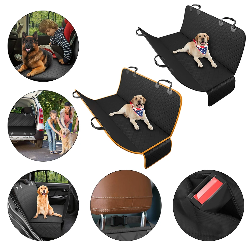 売却 犬のカーシートカバー防水ペットキャリア車のリアバックシートマットハンモッククッションプロテクターためペット自動ブーツライナーブランケットフィット