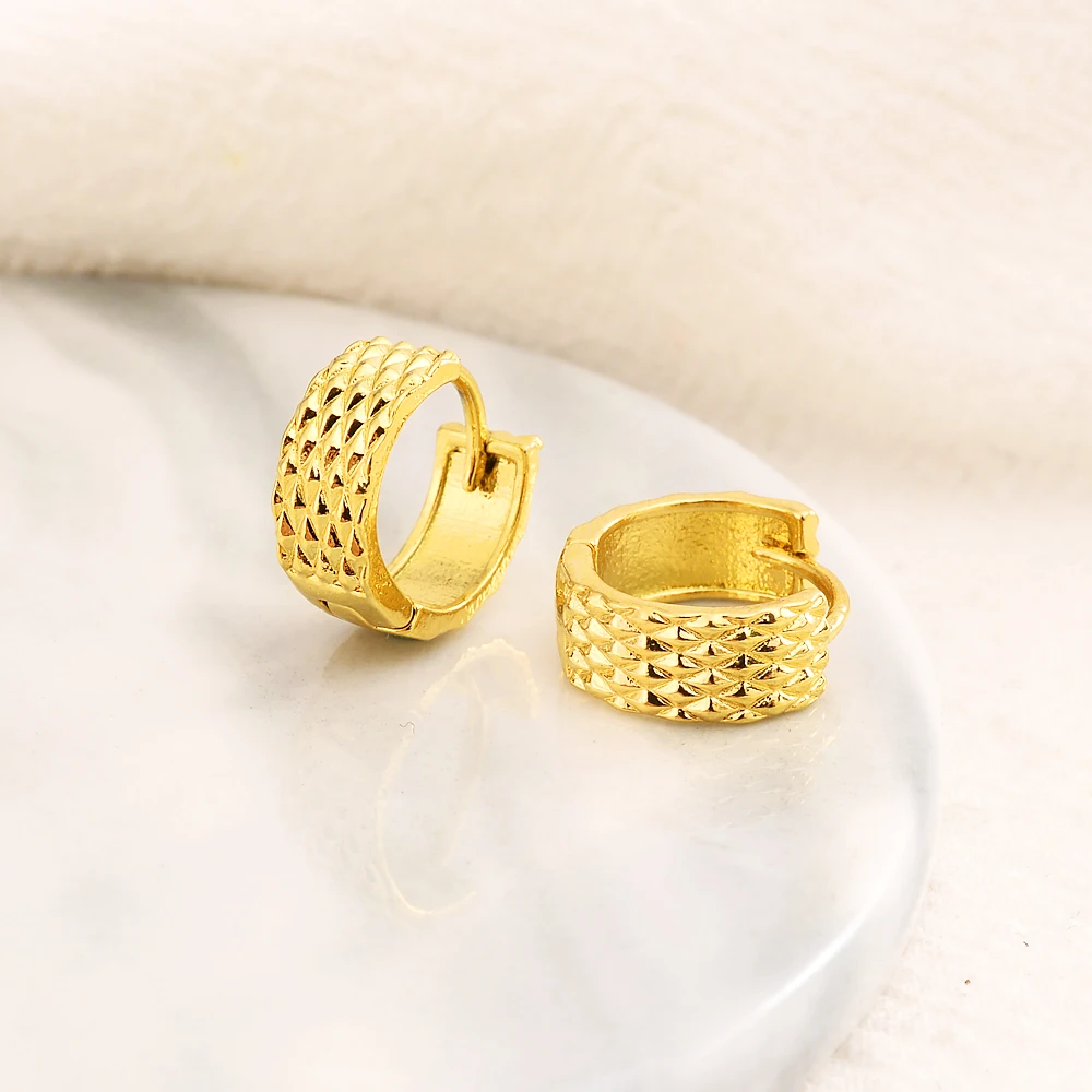 2 пары оптовая продажа Винтаж Малый Золотые круглые женские полые серьги в виде