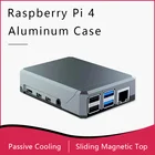 Чехол для Raspberry Pi 4, аргон, Нео, минималистичный дизайн, тонкий алюминиевый корпус, пассивное охлаждение, прочный, но портативный, скользящий, с магнитной крышкой