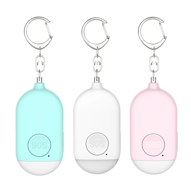 

Safety Sound Personal Alarm Keychain Portable 1pcs 130dB Night Lighting USB Rechargeable self-Defense Anti-Wolf Alarm W0YA