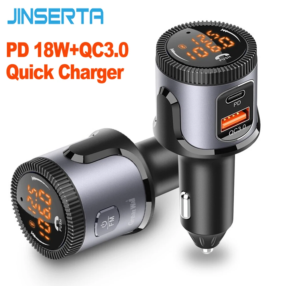 Автомобильный MP3 плеер JINSERTA с функцией громкой связи Bluetooth 5 0 модулятор FM