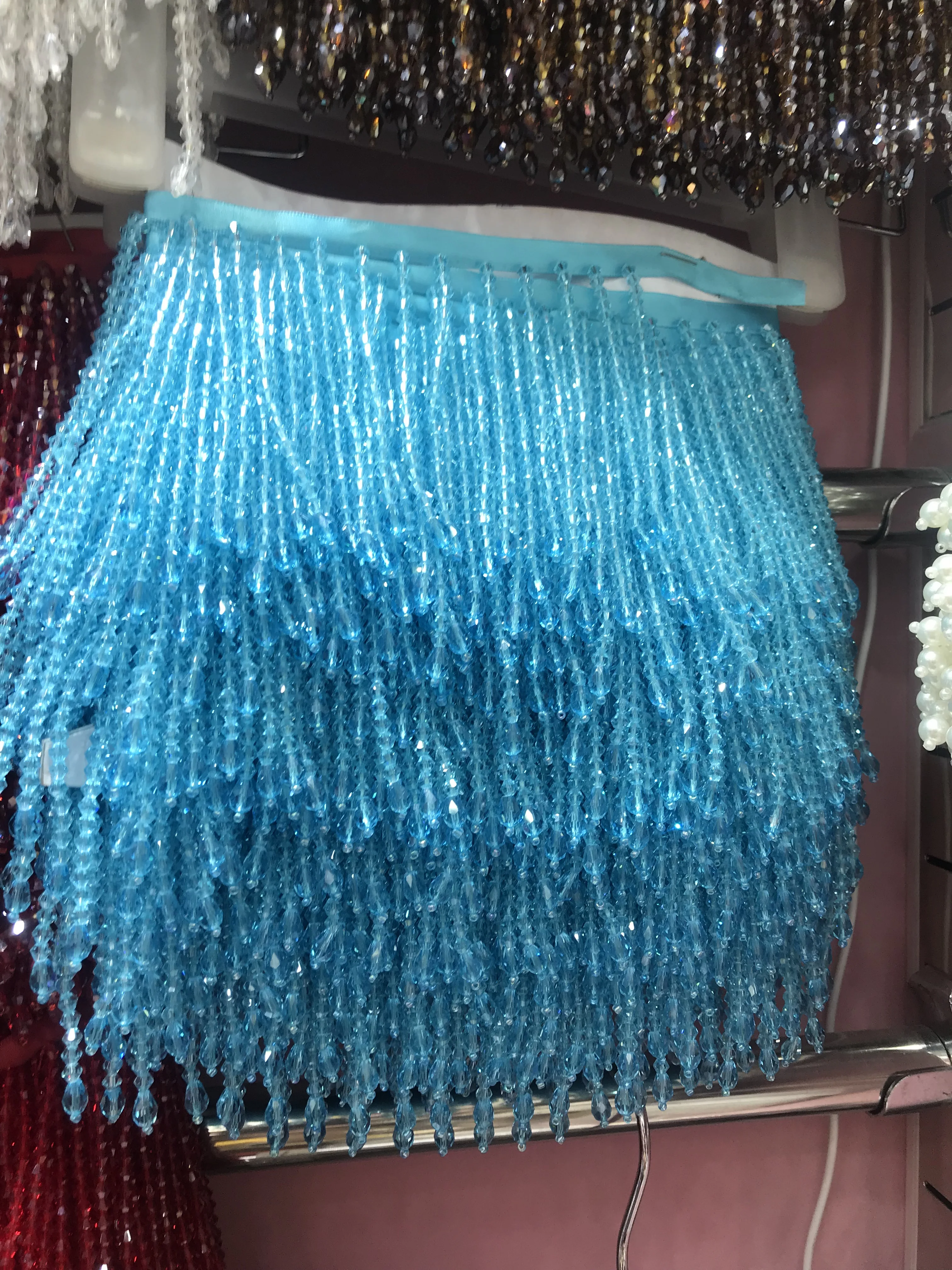 Зеленая бахрома ручной работы 8 10 см ширина 5 ярдов|Кисти бахрома| |