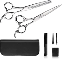 salon barber 6 0 inch scissors professional japanese 440c hairdressing scissor comb hair clip leather scissors set bag