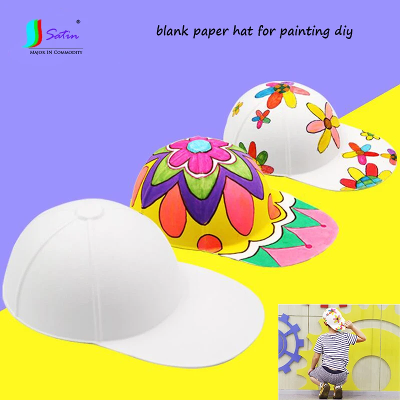 Бейсболка без рисунка для детского сада Детская креативная бейсболка с рисунком