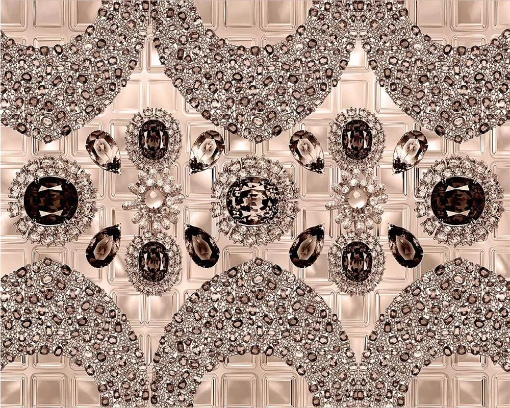 Настенная бумага для домашнего декора обои на заказ коричневый алмаз