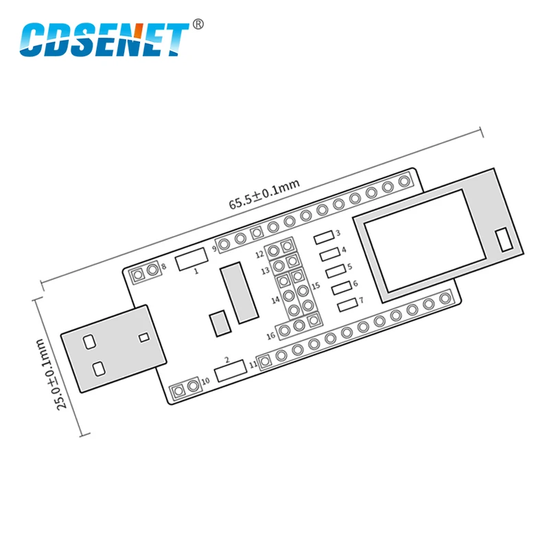E104-BT05-TB USB для тестовой платы TTL TLSR8266 2 4 ГГц BLE4.2 UART модуль беспроводного