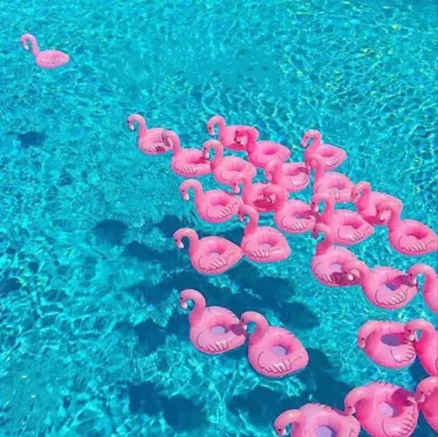 Мини водная надувная подстаканник для бассейна единорог фламинго напитков