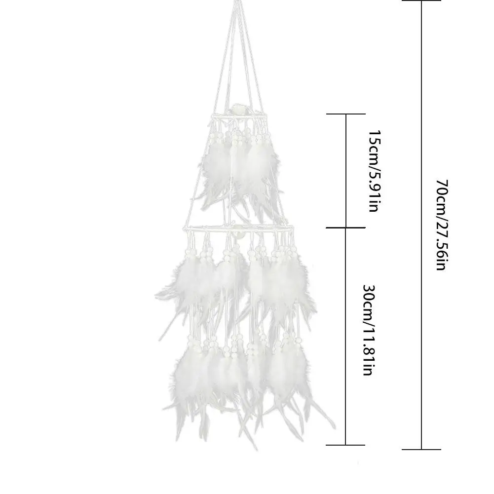 Подвеска Ловец снов подвеска колокольчик с белыми перьями для спальни гостиной