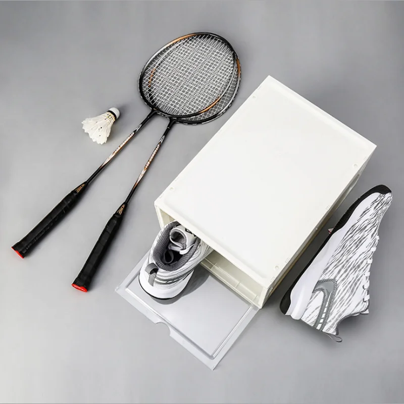 Новая Толстая прозрачная коробка для обуви ящик пластиковая артефакт хранения