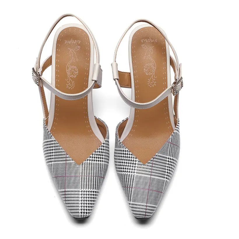 Элегантные женские сандалии на не сужающихся книзу высоких каблуках-Столбиках с