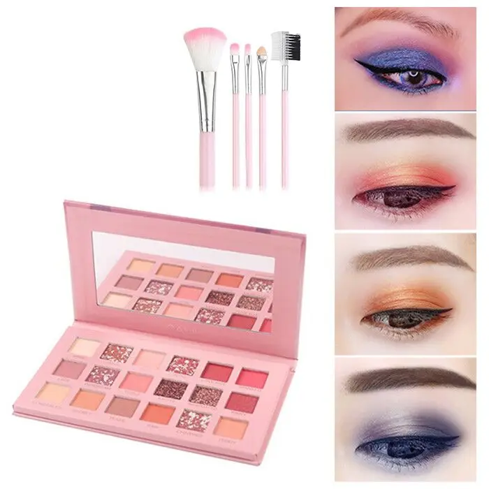 18 цветов блестящие тени для век перламутровый макияж пигментные Палетка