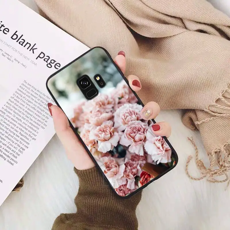 

Beautiful flower carnation gods Phone Case For Samsung Galaxy S5 S6 S7 S8 S9 S10 S10e S20 edge plus lite accessories
