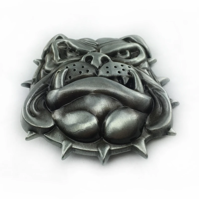 Модная стильная мужская пряжка для ремня в виде головы собаки 3D ковбойская