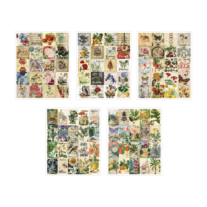 

20sets/lot Kawaii Stationery Stickers Retro Postman Diary Planner Decorative Mobile Stickers Scrapbooking DIY Craft Stickers