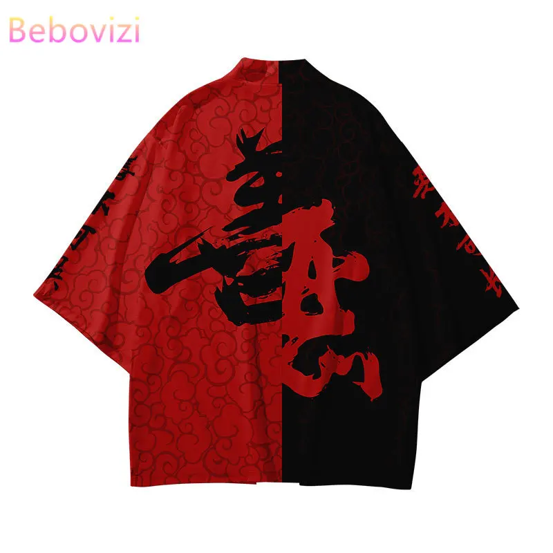 Harajuku Haori Top Shirts Yukata Plus Size Chinese Style Fashion Japanese Kimono Streetwear Cardigan Women Men Samurai | Тематическая