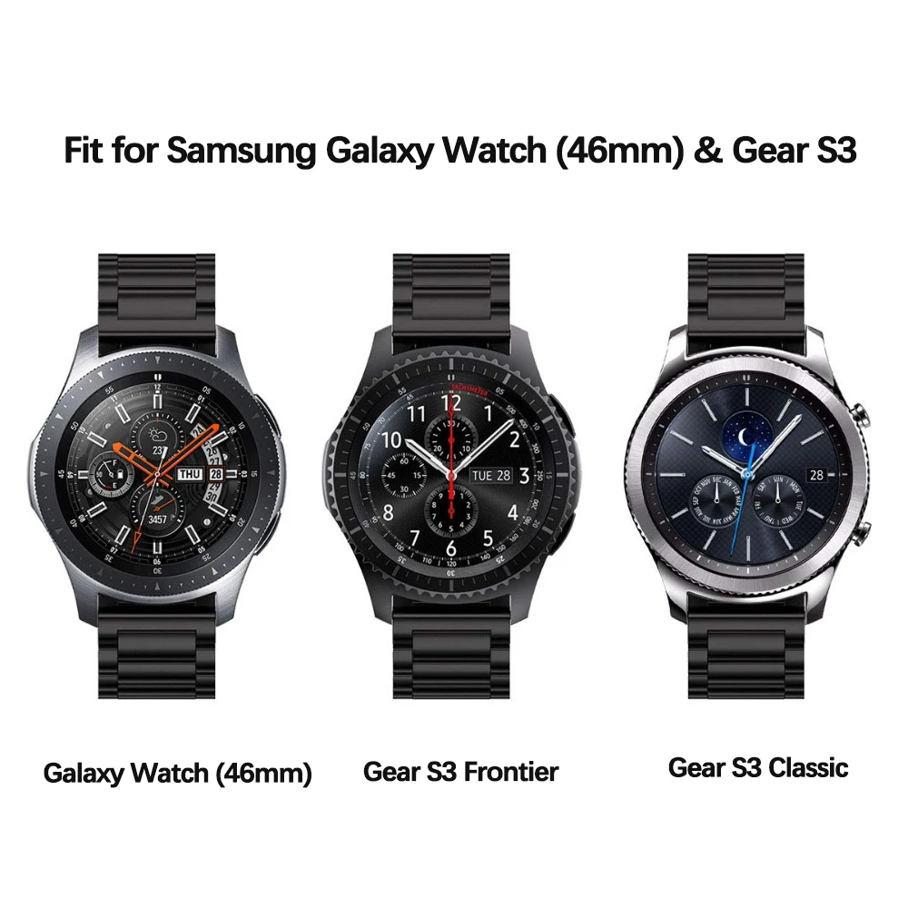 22 мм Универсальная Миланская петля для samsung gear S3 Classic/S3 Frontier/galaxy watch 46 мм регулируемый ремешок из нержавеющей стали