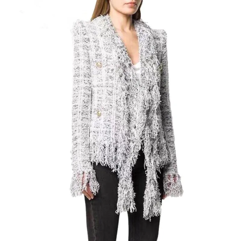 

Женский свитер в стиле пэчворк, винтажный кардиган с бахромой, свитер, женские повседневные вязаные топы неправильной формы, зимние женские...