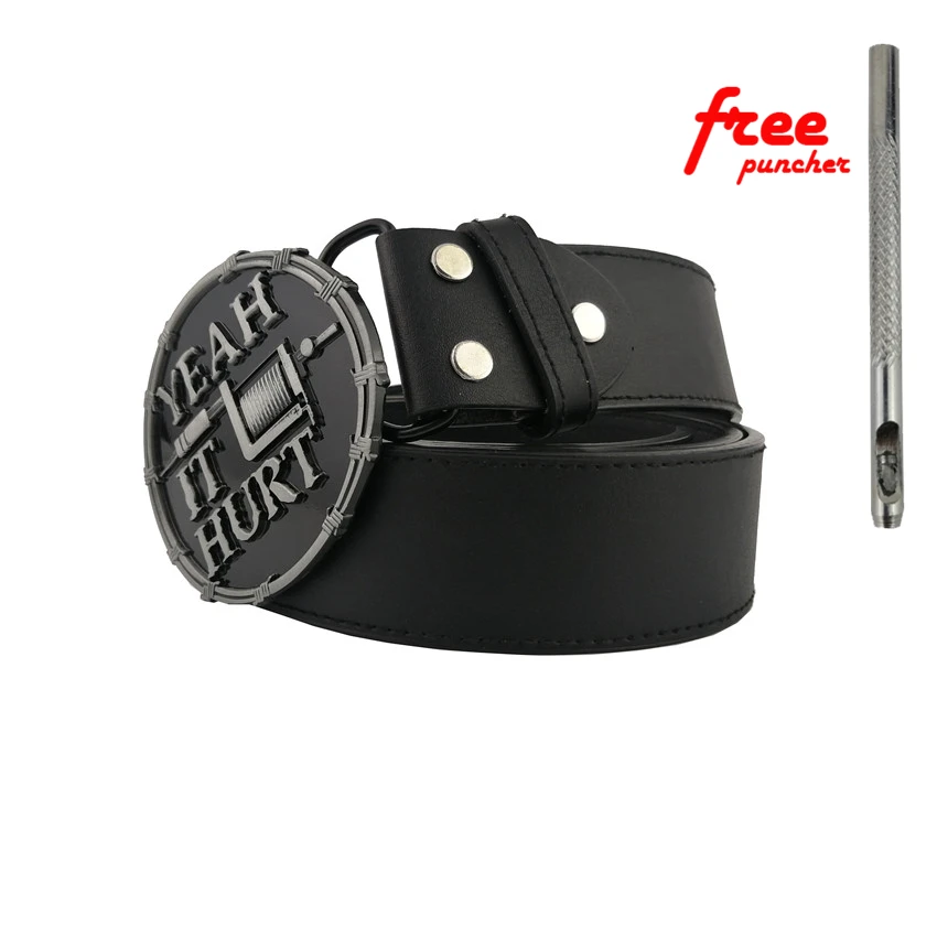 Мужские металлические пряжки для ремня овальные серебряные с черным покрытием 85