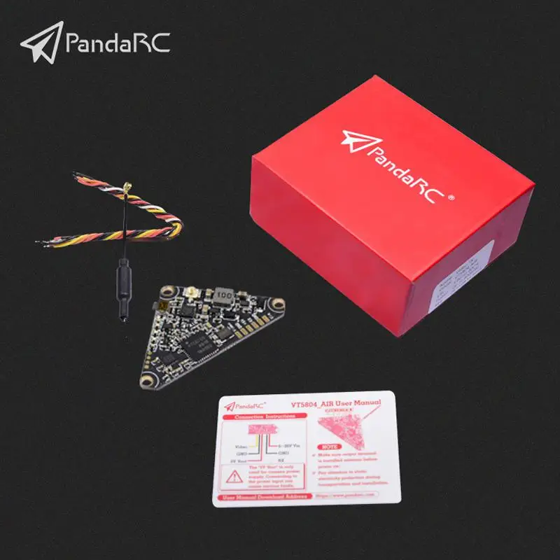 

PandaRC VT5804 AIR 5.8GHz 40CH 0/25/50/100/200/400mW FPV Video Transmitter Triangle VTX Support OSD For RC Racer Drone