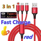 Лидер продаж, кабель для передачи данных 1,2 м для Android IPhone 3 в 1, кабель с несколькими разъемами типа C, Micro USB, синхронная Быстрая зарядка