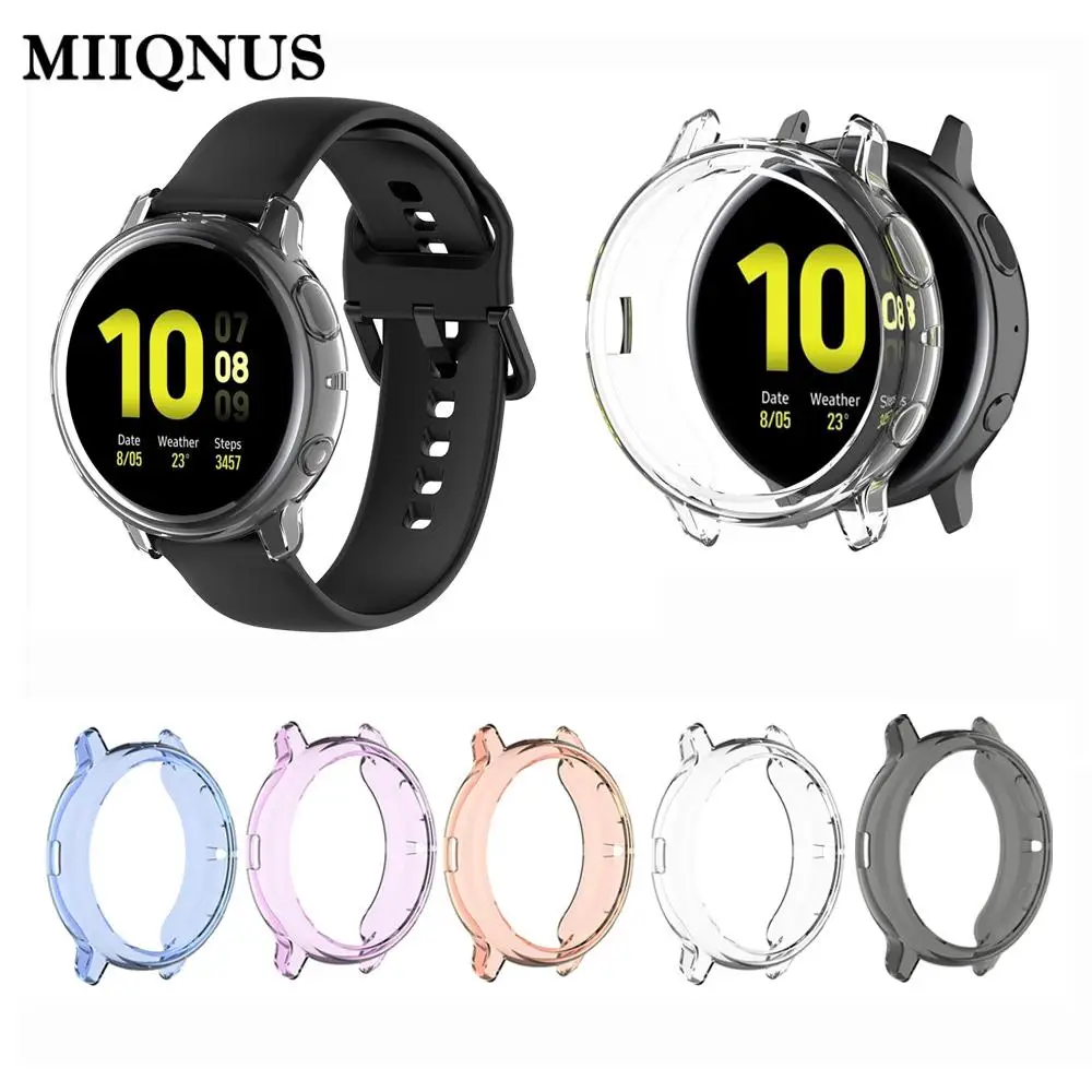 Прозрачный силиконовый защитный чехол из ТПУ для Samsung Galaxy Watch Active 2 40 мм/44 мм