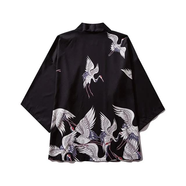 style F Японские кимоно для мужчин кардиган рубашка блузка юката мужчин haori obi одежда самураев мужской кимоно кардиган - Цвет: style F