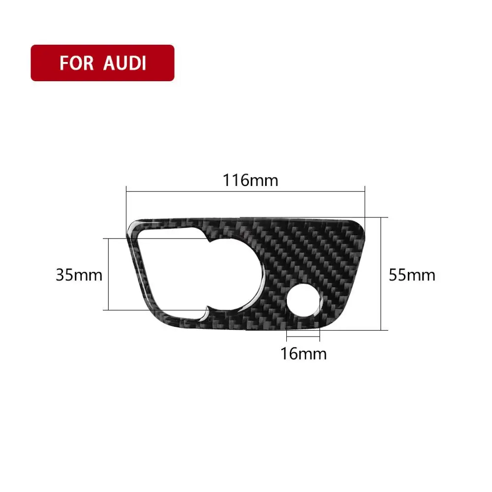 

Headlight Switch Button Panel Cover Carbon Fiber Trim Modification Part Fit for Audi Q7 16~19 Cover Car Decal Accessories Goods