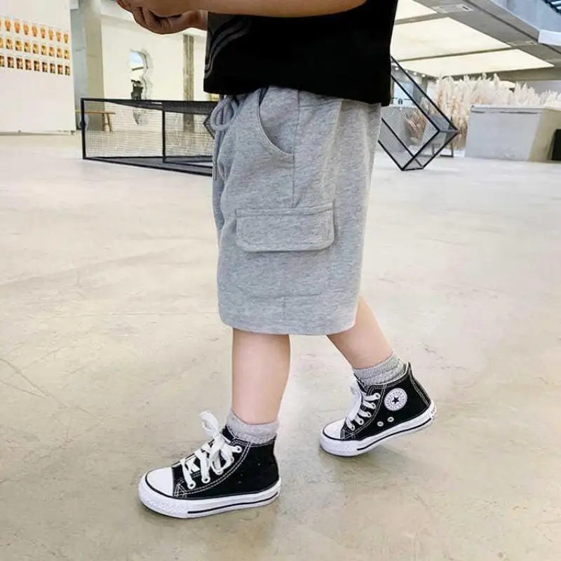 

Boys Pants Shorts Kids Korean Style Fashion Shorts For Boys Pure Color Cotton Sports Spring Summer Hot Sale Children's Clothing