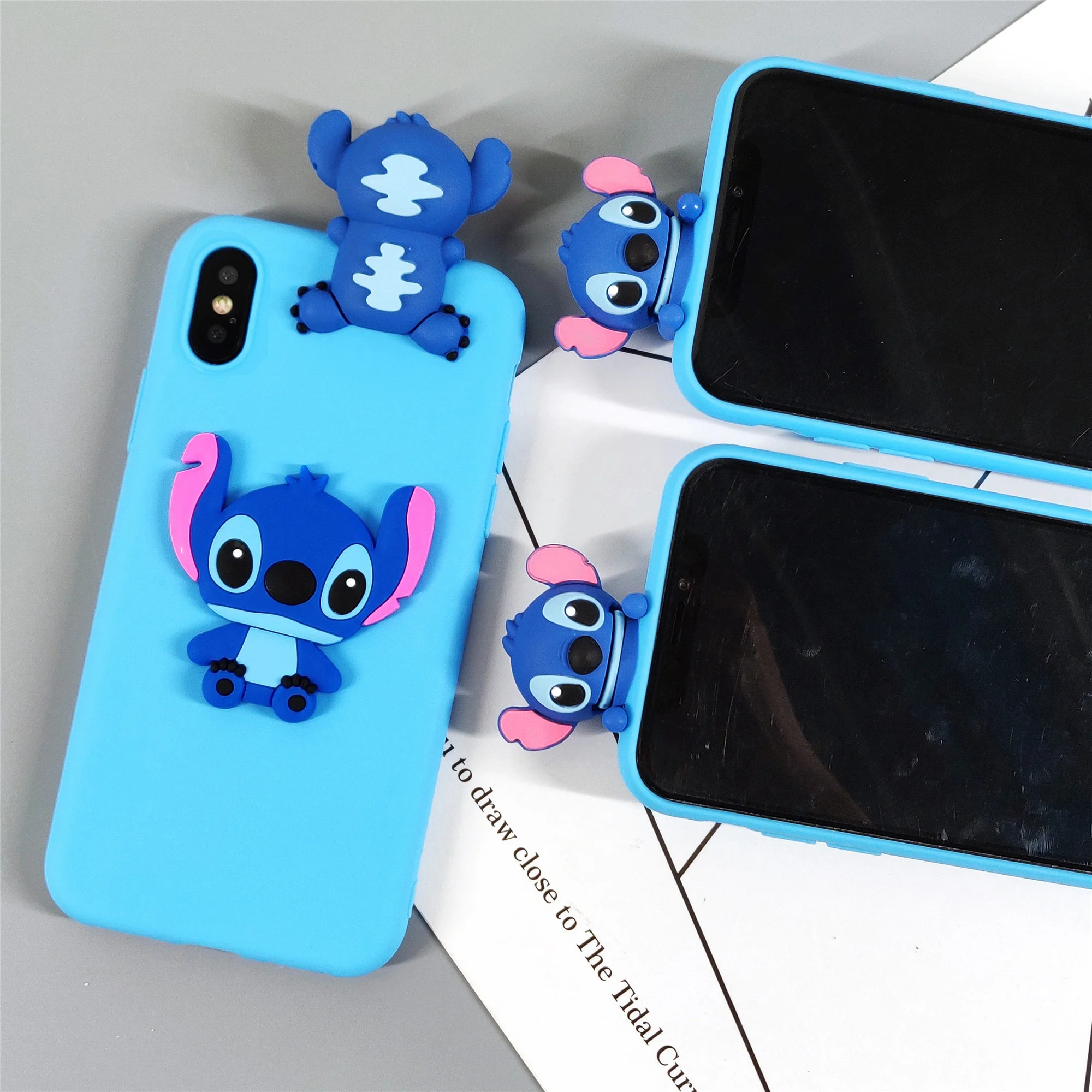 Мультяшный 3D Ститч кукла Минни силиконовый чехол для телефона для huawei P30 Pro P20 P10 Lite P9 P Smart Nova 3 4 Мягкий чехол из ТПУ ярких цветов