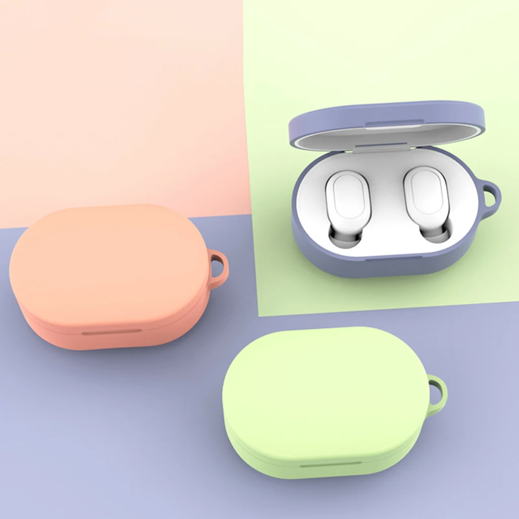 Силиконовый чехол для наушников Xiaomi MI Redmi AirDots защитный беспроводная гарнитура с