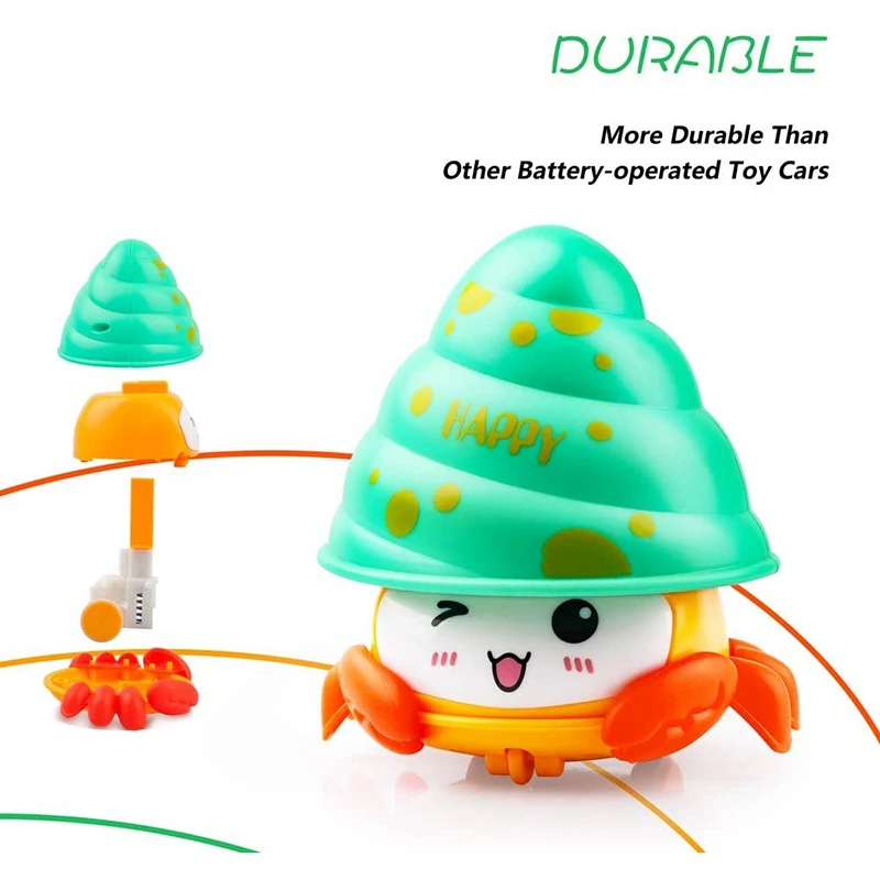 

Car Toys for 3 Year Old Toddler Boys Girls Pull Back Hermit Crab Cars Kids Hand Pressing Car Inertial Return Toys