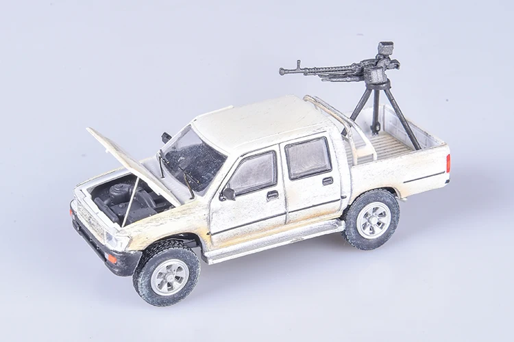 

1:72 Armed Pickup Dshk Heavy Machine Gun Middle East WarS SUV Die Casting Diorama Finished Product Model Children Toys Kit