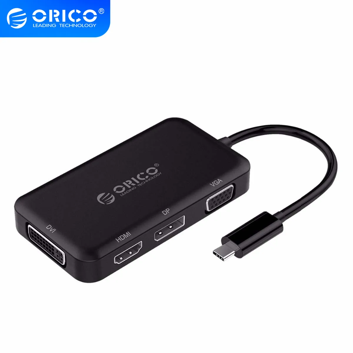 Usb концентратор ORICO Type C для HDMI/VGA/DP/DVI адаптер usb Mac/Windows/Samsung/HUAWEI Mate10 Pro P20 Pro|USB-хабы| |