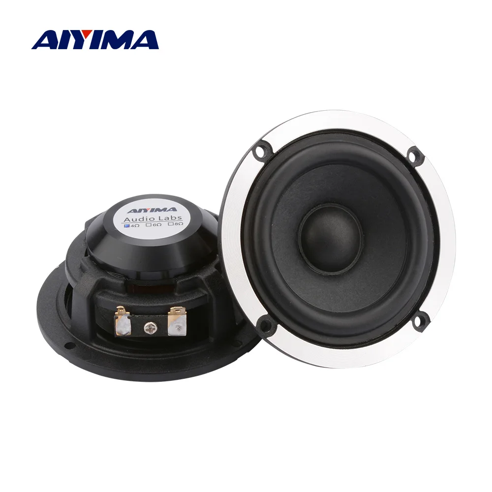 

AIYIMA 2Pcs 3 Inch Full Range Audio Speaker 4 8 Ohm 15W Midrange Car Speaker 20 Core Wool Paper Cone Aluminum Loudspeaker