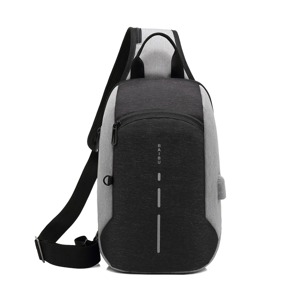 Мужская сумка Bumbag С usb зарядным карманом плотная нагрудный пакет для Ipad