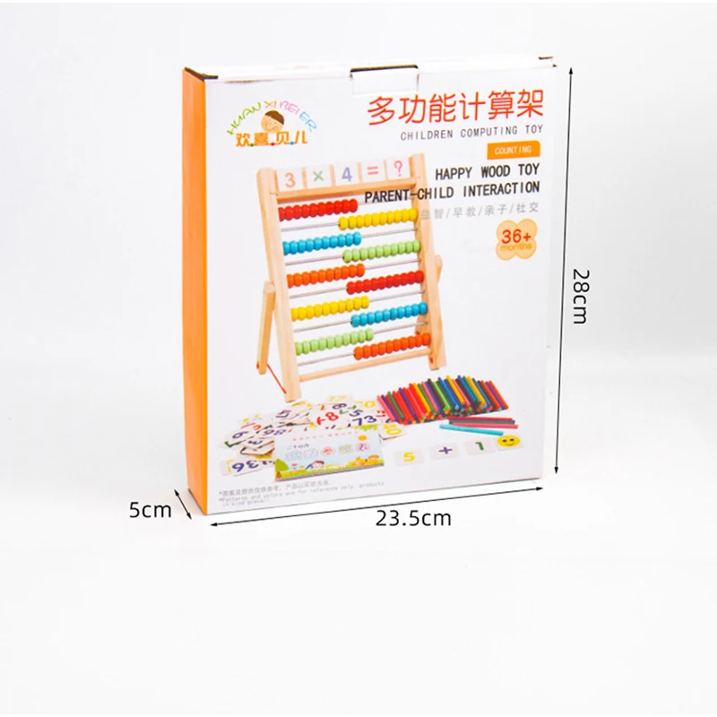 

Montessori Educational Toy Wooden Abacus Training Children Early Learning Math Toy Number Calculating Bead Colorful Abacus game