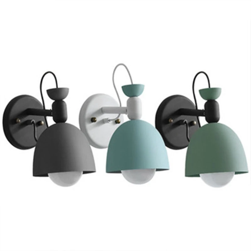 

Vintage Loft Modern Sconce Semi Ellipse Lamp Baby Bedroom Bedside Study Reading Bar Restaurant Cafe Aisle Stair Wall Light Bra