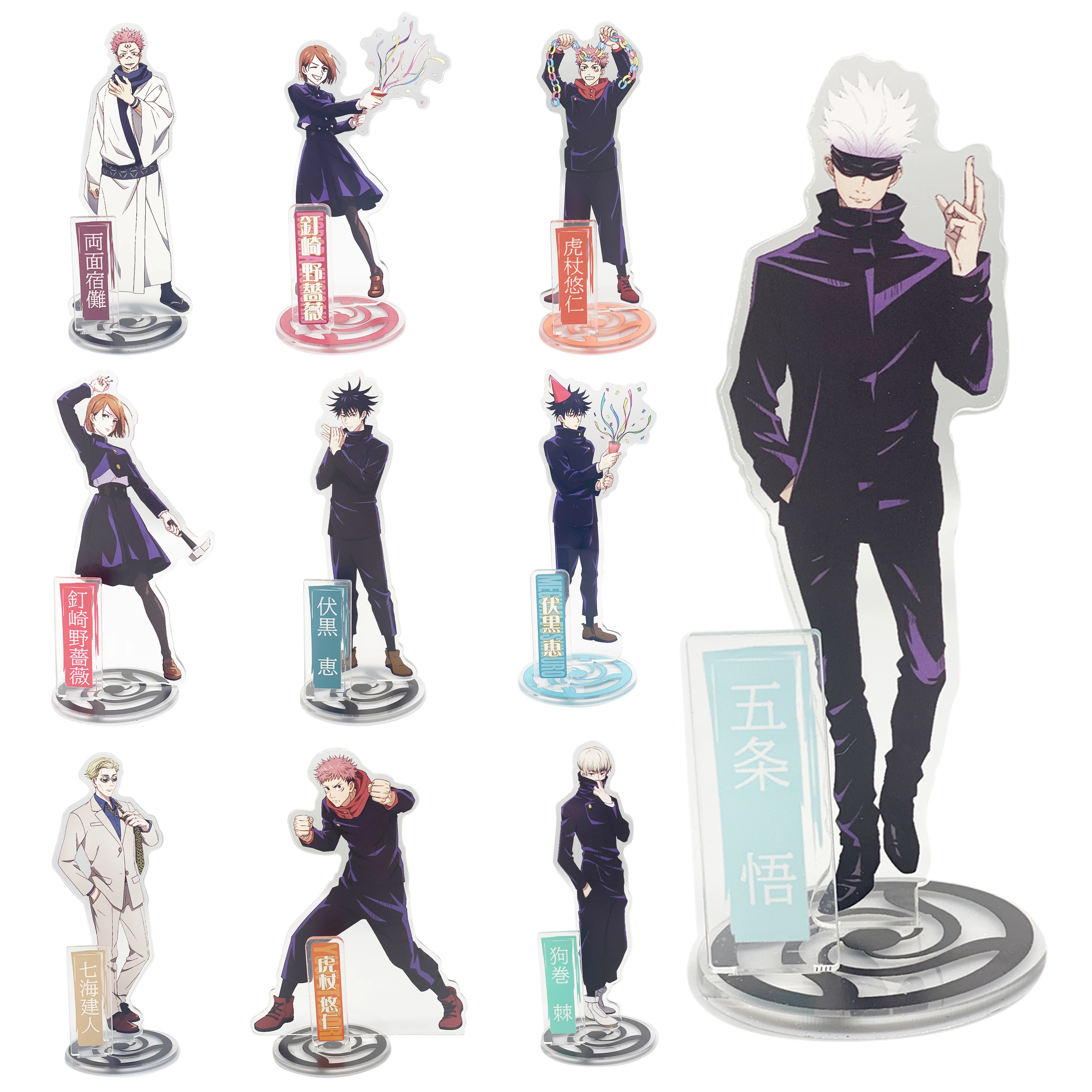 

15cm Anime Jujutsu Kaisen Action Figure Toys Acrylic Desk Stand Figures Models Teenagers Figures Plate Holder Stand Model Toys