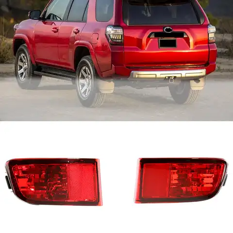 Автомобильный отражатель заднего бампера, Красные линзы, задний фонарь для Toyota 4runner 03-05 для Land Cruiser 02-09 81581-60101, парковочная лампа, 2 шт.