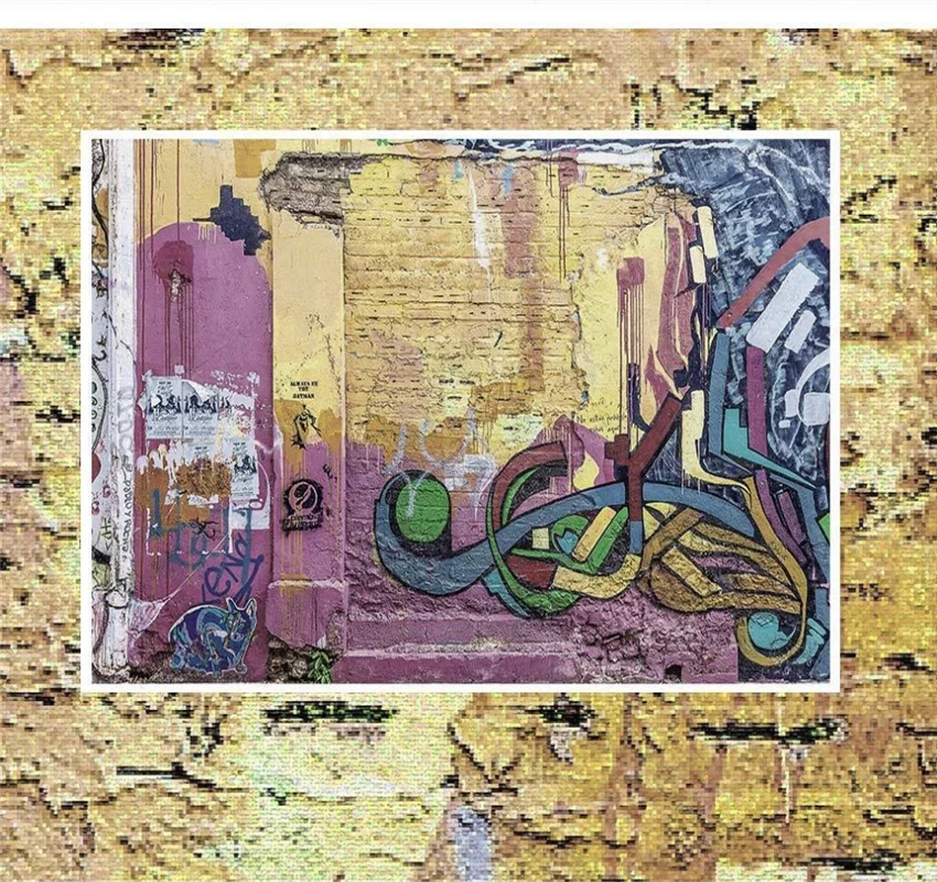 3d стерео модные геометрические линии деревянные кубики зерна ТВ фон стены