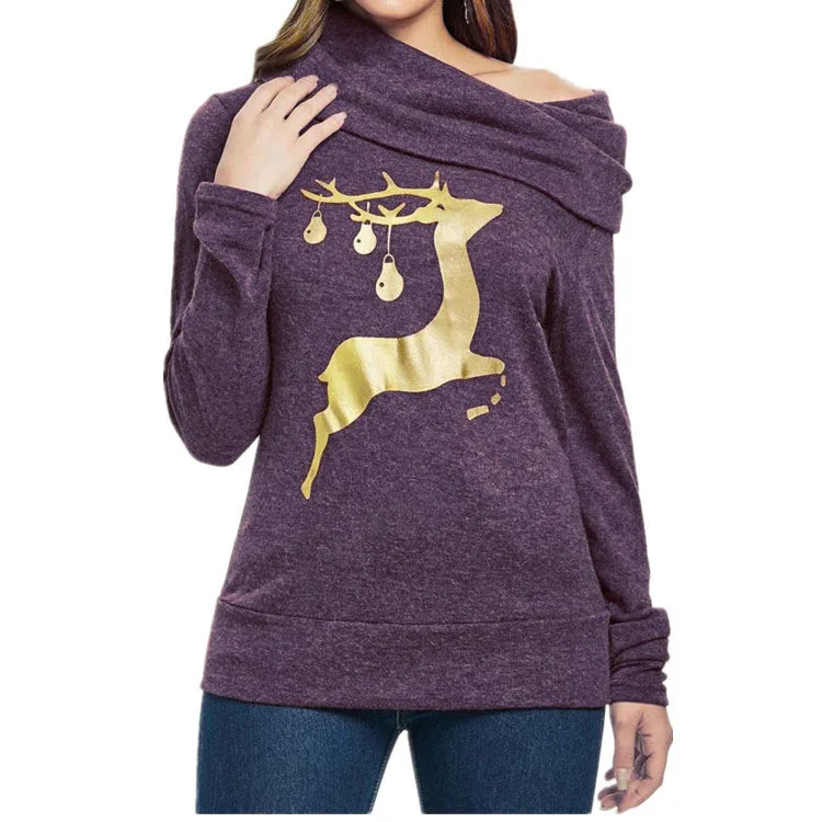 

Рождественские толстовки, свитшоты с принтом оленя, худи в стиле Харадзюку, розовая Женская одежда в стиле Харадзюку, Свитшот в готическом с...